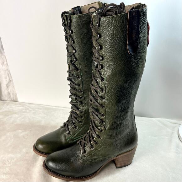 Freebird by Steven Shoes - Freebird by Steven Grany Lace Up Boots in Olive